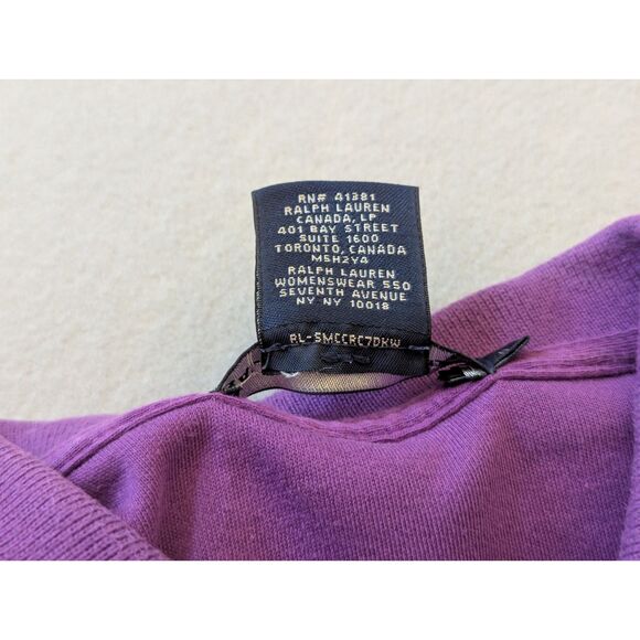 Women's Ralph Lauren Sport Slim Fit Polo Purple Size S - Picture 8 of 9